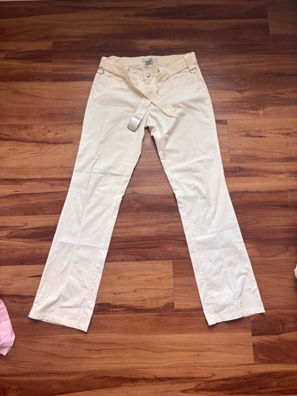 Armani Exchange Cream High-Rise Pants